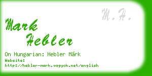 mark hebler business card